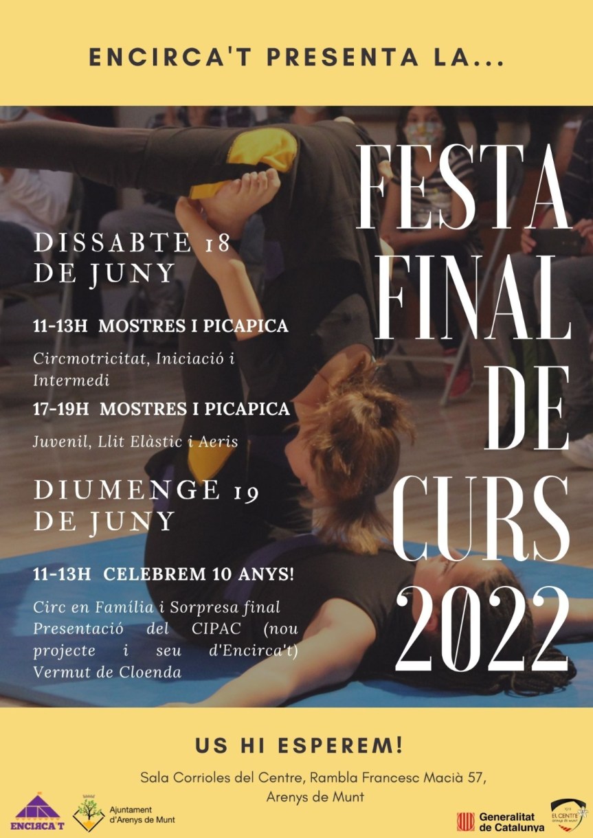 FESTA DE FINAL DE CURS 2022:&nbsp;ENIRCA’T