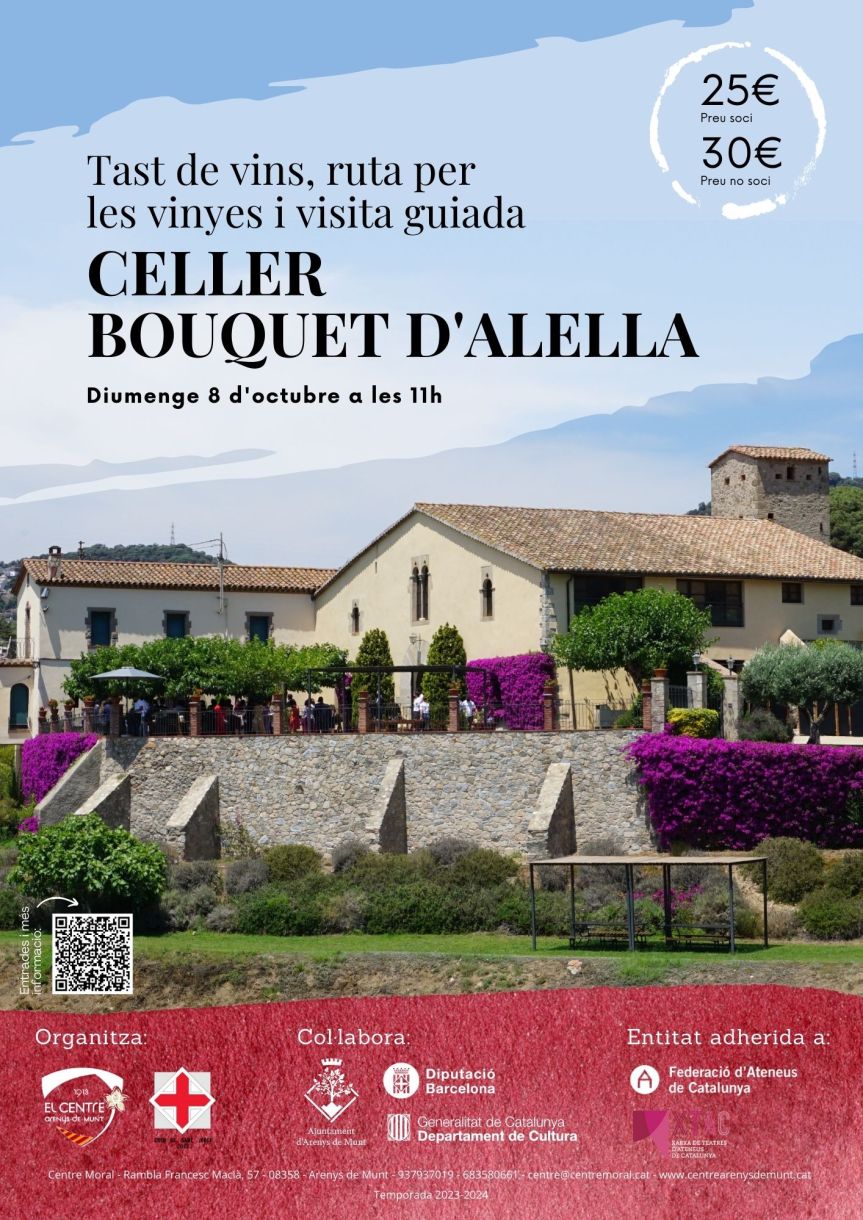 Tast de vins, ruta per les vinyes i visita guiada al celler Bouquet&nbsp;d’Alella.