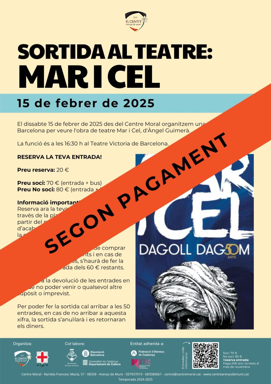 Sortida al teatre: Mar i&nbsp;Cel