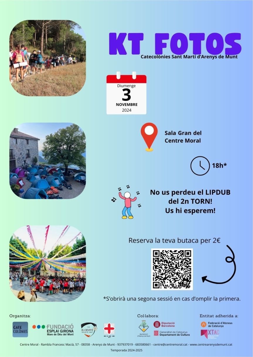 Projecció de les fotografies de les catecolònies&nbsp;2024.