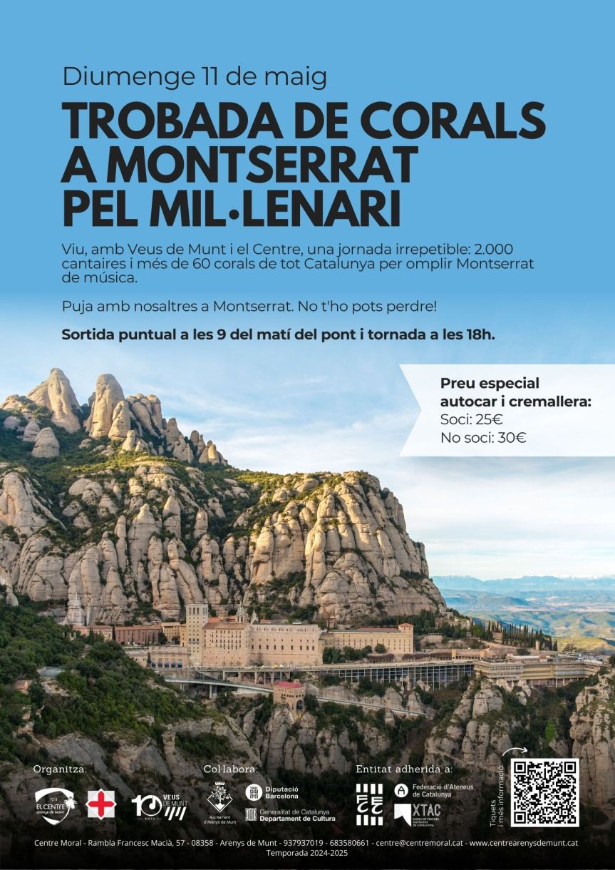 Trobada de Cant Coral a Montserrat pel&nbsp;Mil·lenari