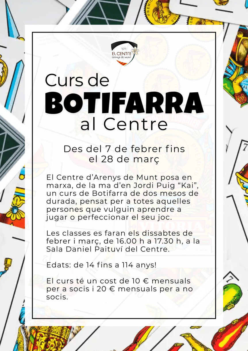 Curs de Botifarra al&nbsp;Centre