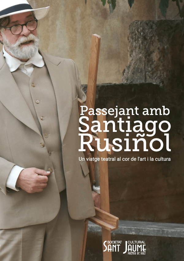 Passejant amb Santiago Rusiñol amb Àlex&nbsp;Casanovas