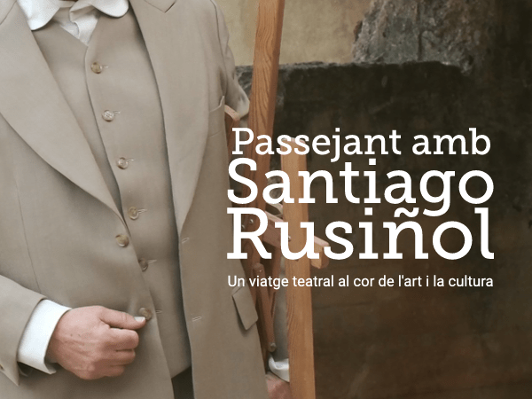 Passejant amb Santiago Rusiñol amb Àlex&nbsp;Casanovas